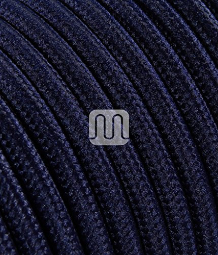 Merlotti 20337 Câble électrique rond H03VV-F 2 x 0,75, bleu bisso, 3 m