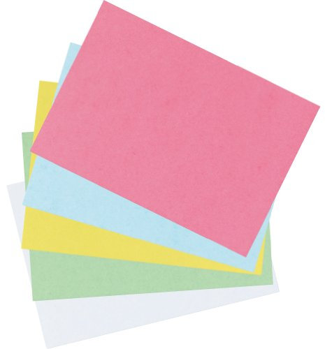 herlitz Karteikarten, DIN A5, blanko, rosa 4008110310220