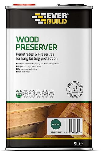 Everbuild Wood Preserver Fir Green | Penetrates and preserves for Long-Lasting Protection - 5 Litre