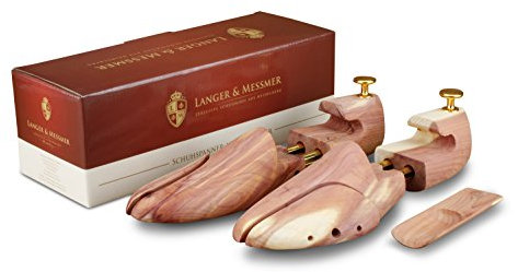Langer & Messmer cedar shoe trees for men and women including cedar travel shoehorn available in double sizes UK 1.5-14 the original! 1 pair 13/14