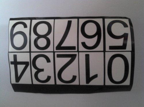 Ashleys Workshop Self Adhesive vinyl door numbers (Black, Regular (45mm))