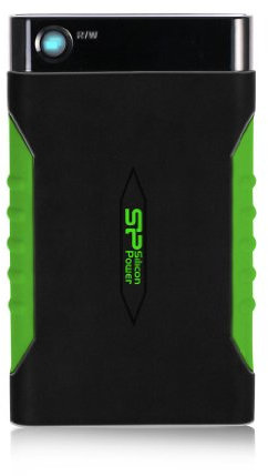 Silicon Power SP010TBPHDA15S3K Externe Festplatte 1TB (6,4 cm (2,5 Zoll), USB 3.0) schwarz/Green