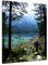 Bilderdepot24 Bild auf Leinwand | Eibsee mit Zugspitze - Deutschland in 60x80 cm als Wandbild | Wand-deko Dekoration Wohnung modern Bilder | 170174