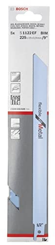 Bosch S1122EF (2608656020) Flexible Sabre Saw Blades for Metal (Pack of 5)