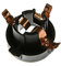 Lampenhalter, Lampenfassung für (S2-Glühlampe 25/25W-35/35W m. BA20d-Sockel, 6V oder 12V) - nur für Scheinwerfer MZA 11259 und 11855 verwendbar