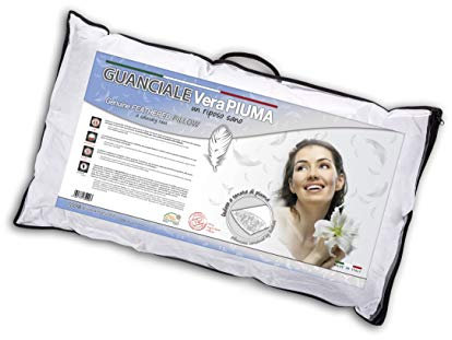 Cuscino Guanciale Vera Piuma d'Anatra 50x80 Made in Italy