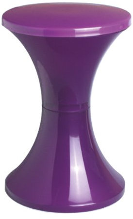 Designklassiker Hocker Tam Tam Pop mit Stauraum unter der Sitzfläche, Stapelbar, leicht, lila