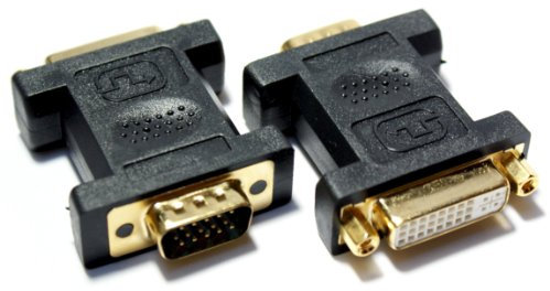 Loops VGA Male to DVI-I Female Socket Adapter - Analogue Video Monitor Converter 15 Pin