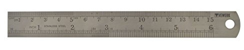 6 Inch 150mm Stainless Steel Ruler Rule Measuring Measure Imperial Metric