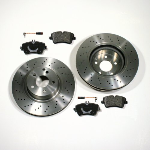 Bremsscheiben/Bremsen + Beläge + Sensoren für vorne/die Vorderachse