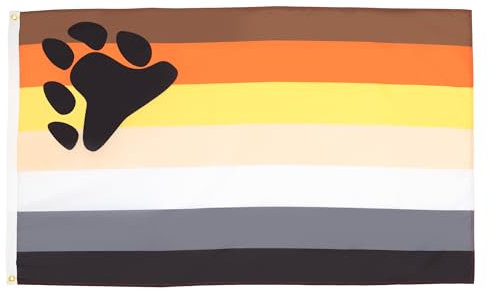 AZ FLAG - Flagge Regenbogen Bär - 150x90 cm - Schwul Fahne 100% Polyester mit Messing-Ösen - 110g