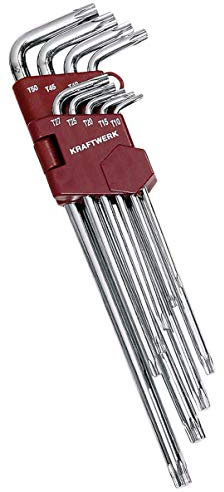 KRAFTWERK 3607-9-pcs. Set de clés mâles coudées TX T10-T50