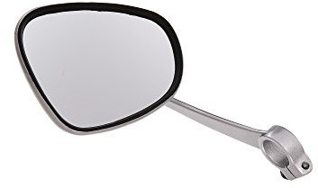 Spiegel, Nierenform, links mit Klemmschelle - für Simson KR51/1 Schwalbe, SR4-2 Star, SR4-3 Sperber, SR4-4 Habicht - MZ TS, ES