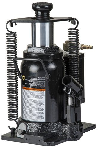 Omega 18206C Black Hydraulic Bottle Jack with Return Springs - 20 Ton Capacity