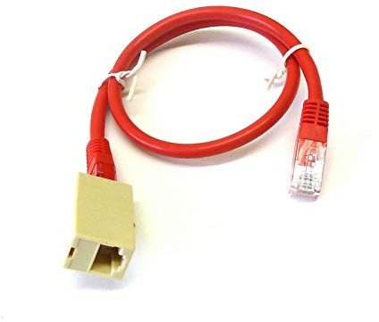RED 2M RJ45 Network Extension Cable Lead Ethernet Data LAN Cord M to F