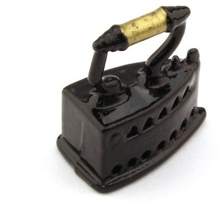 MyTinyWorld Dolls House Miniature Victorian Coal Heated Black Metal Iron