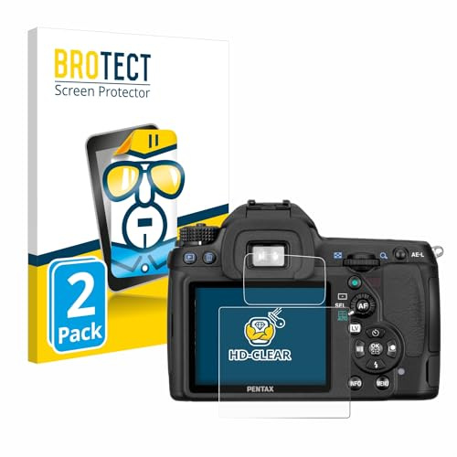 BROTECT Schutzfolie für Pentax K5, K-5 | 2 Stück Transparenter Displayschutz Made in Germany Klare Displayschutz-Folie Clear Einfache Montage Case-Friendly