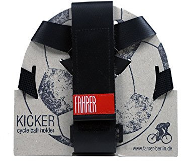 FAHRER Ballhalter | Kicker - für Fußball, Handball, Basketball der Normgröße 5 (Schwarz)
