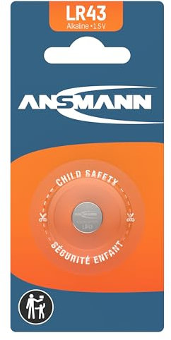 Ansmann Alkaline-Knopfzelle LR43, 1 Stück