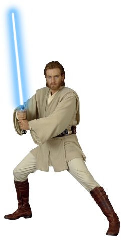 STAR WARS EPISODES 1-3 OBI WAN KENOBI XXL WANDSTICKER ** PEEL & STICK GIANT WALL DECALS