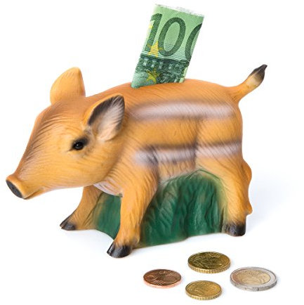 Frischling - Sparschwein/Ferkel/Spardose/Piggy Bank - für Geldgeschenke zur Hochzeit, Taufe, Konfirmation (72.0)