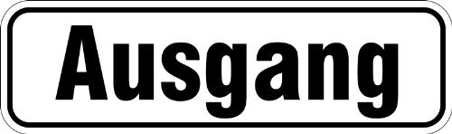 Ausgang Schild/Türschild 17 x 5 cm 2mm Alu-Verbundmaterial