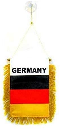 AZ FLAG - Wimpel Deutschland - 15x10 cm - Deutsche Mini Flagge 10 x 15 Cm - Auto Pennant Spezielle Auto