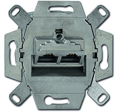 Busch-Jaeger Datendose 2xRJ45 Cat. 6A iso 0218/12-101