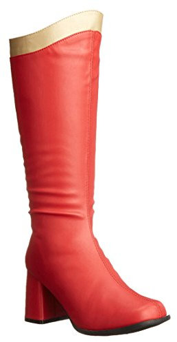 Ellie Shoes Women's 300 Super Boot, Red/Gold, 10 M US