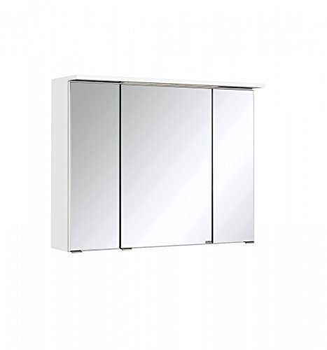 Held Möbel Bolgona Spiegelschrank, Holzwerkstoff, Weiß, 20 x 80 x 68 cm