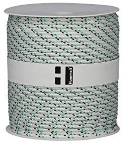 Hummelt Rope Schot Seil Polyesterseil 4mm 100m weiß/schwarz/grün auf Rolle