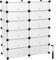 SONGMICS Zapatero, 12 Compartimentos, Zapatero Delgado para Entrada con Puertas, Armario Modular en Plástico y Estructura Metálica, 31 x 83 x 105 cm, Blanco LPC26W