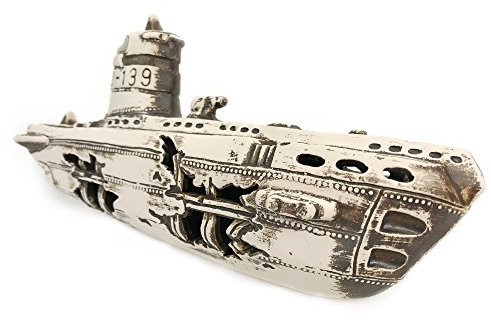 ZooPaul Aquarium Dekoration Keramik U-Boot Höhle Wrack Fische Submarine Terrarium Neu