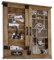 Loberon Organizer Shelby, Handarbeit, Edles Antik-Finish, Kunstvoll Verzierter Glaseinsatz, Edle Beschläge, Ordnungshelfer, Organisation, Mangoholz, Eisen, braun