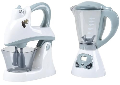 Constructive Playthings Play Kitchen Appliances, Kids Blender and Mixer Toy, Realistic Designs, Developmental Toddler Toys, Ages 3 Years and Up