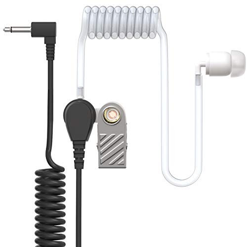 LIFE IS SIMPLE Ohrhörer Schallschlauch - 3,5mm Klinke - One Ear - transparent inkl. Halteclip - Kopfhörer Headset für Funkgeräte