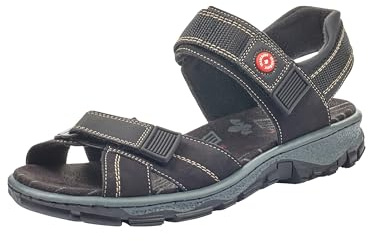 Rieker Ladies Sport Sandals 68851 - Black Leather - UK Size 7.5 - EU Size 41 - US Size 9.5