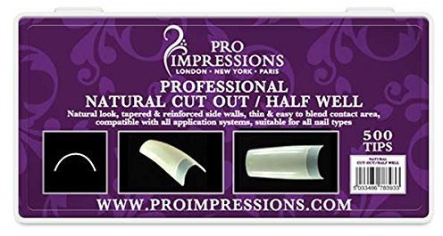 Advance Natural Cut Out/Half Well Nail Tips Proimpressions (Refill size 6)