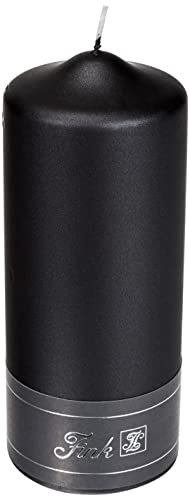 Fink CANDLE Stumpenkerze, Wachs, schwarz, 8cm, 770