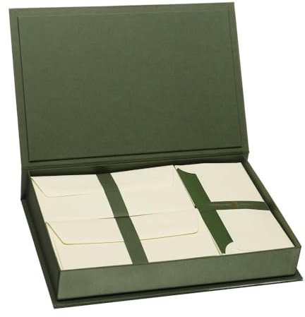 Rössler Papier 1051831008 - Paper Royal - Briefpapierkassette, 40/10/50, A4/DL/DL, grün/chamois