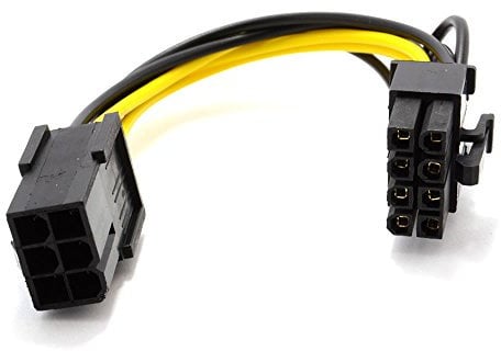 PCI Express PCIe 6 Polig Zum 8 Polig Grafikkarte Karte Strom Adapter Kabel 10 cm