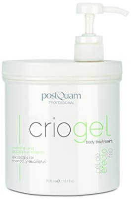 PostQuam - Criogel | Crème Raffermissante Amincissante et Anti-Cellulite avec Effet Froid Jambes Fatiguées Convient à Tous les Types de Peau - 1000 Ml