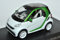 Spark Smart ForTwo Coupe Weiss Grün Elecrtric Coupe C451 2007-2014 1/43 Modell Auto mit individiuellem Wunschkennzeichen