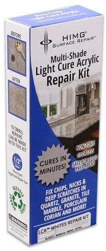Reparación de superficies HIMG 83832176211 Tonos blancos - Kit de reparación de superficies para granito, mármol, porcelana, azulejo