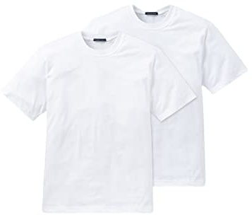 Schiesser Herren American Shirt Rundhals Unterhemd mit Arm - 100% Baumwolle