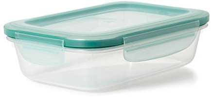 OXO Good Grips SNAP Behälter, 1,2 L, Plastik, transparent / blau, 17,52 x 16 x 17,8 cm