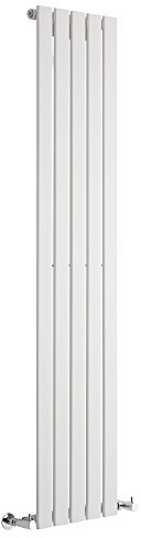 Milano Alpha White Vertical Single Flat Panel Radiator - 1600mm x 350mm