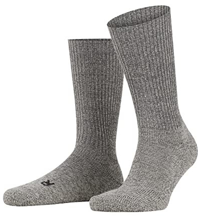 FALKE Unisex Socken Walkie Ergo U So Wolle Funktionsmaterial einfarbig 1 Paar, Grau Graphite Melange 3060, 46-48
