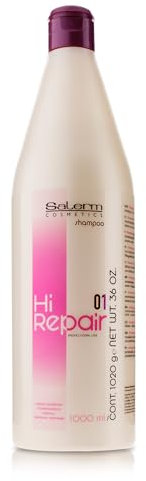 SALERM - Champú Reparador - Champú Hi Repair - 1000 ml - Hidratación Profunda Cabello Dañado - Repara y Rejuvenece - Melena más Brillante y Suave - Efecto Inmediato