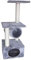 Europet Kratzbaum mit Stamm, 8 x 38 x 38/110 cm, Hellgrau